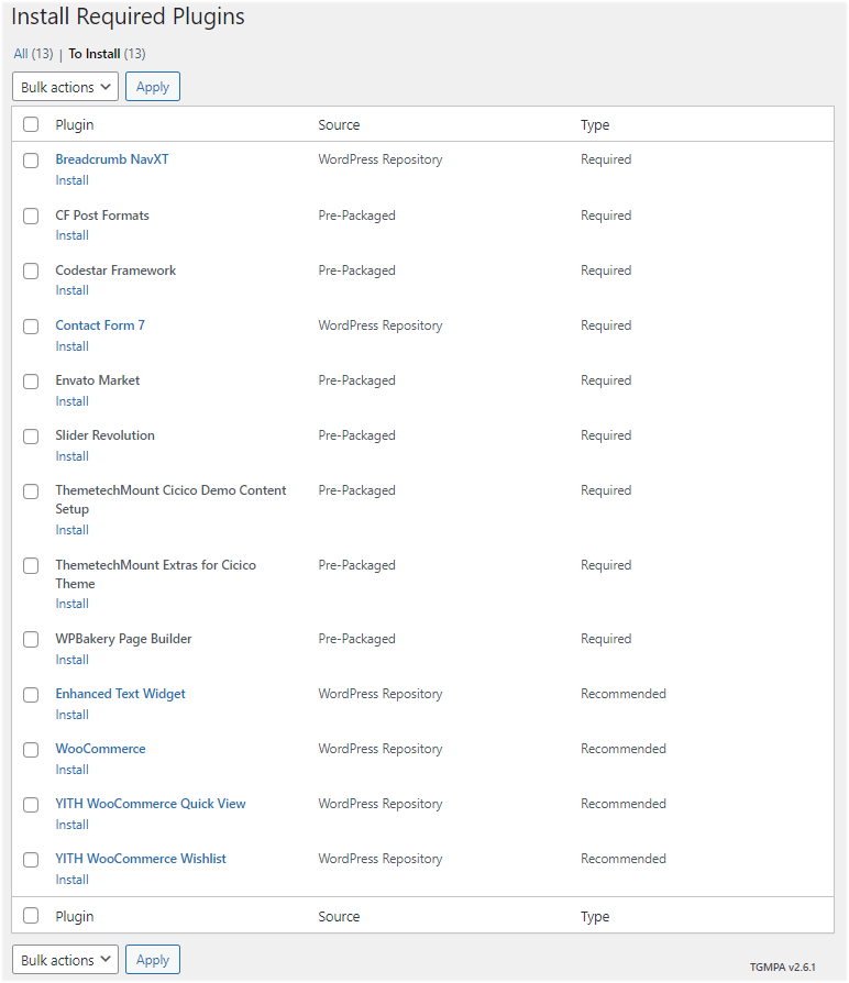 cicico theme documentation